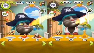 my talking tom little vs large level 195 vs level 210 gameplay