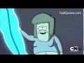 FadQuotes Regular Show Muscleman boob hits face
