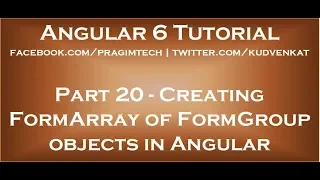 Creating formarray of formgroup objects in Angular