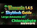 Terraria 1 4 5 Skyblock Guide How to Obtain Chlorophyte Ores and Bars