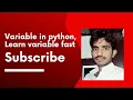 Python variable explained in 5 minutes Beginners Guide Python tutorial