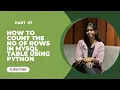 PART 67 How to Count the Number of Rows in MySQL Using Python
