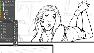 Teenage Girl Inking - OK s Daily Doodle