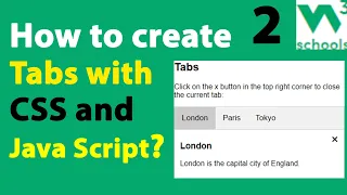Building Tabs with HTML CSS and JavaScript - part 2 W3Schools Inspired Tutorial
