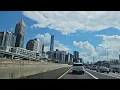 VLOG 593 Downtown I-75 South Atlanta Georgia - Combined I-75 I-85 with up to 16 lanes
