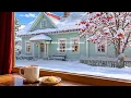 【昼カフェ❄️作業用BGM】窓の外が白くなるカフェ洋楽☕札幌の窓辺で心が温まる🎧2時間｜カフェBGM｜カフェbgm｜ボサノバ｜Chill Bossa Nova Playlist