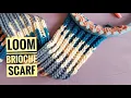 How to Loom Knit a Brioche Stitch Infinity Scarf DIY tutorial