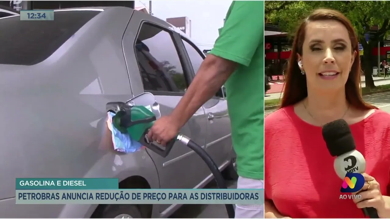 Petrobras anuncia redução de preço dos combustíveis nas distribuidoras a partir desta quarta-feira