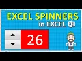 EXCEL add a spin button AND format it
