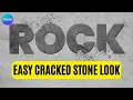How to Create Cracked Rock Text Effect in Canva Grunge Text Design Tutorial