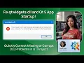 Fix qtwidgets dll and Qt 5 App Startup