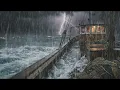 Drown Out Tinnitus & Brain Noise: Violent Sea Storm, Heavy Rain & Endless Rolling Waves ( No ADS )