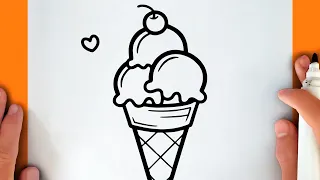 How to draw an ICE CREAM
