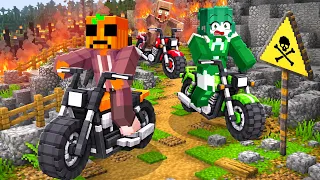 El VIAJE en MOTO Más PELIGROSO con AMIGOS de Minecraft