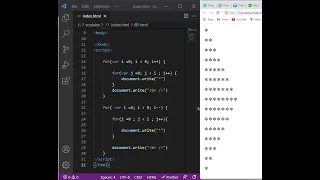 How to print star pattern in javascript for loop in javascript start pattern