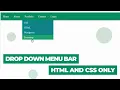 Dropdown Navigation Menu using HTML CSS CSS Menu