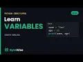 Python Variables Explained How to Store Data Zero to Pro