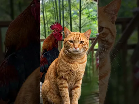 MICHITO y el Gallo: ¿Qué pasó? 🐱🐓 #gatitos DIVERTIDOS