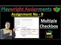 Playwright Assignment 9 Select multiple checkboxes Pradeep Nailwal