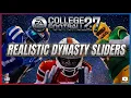Updated Realistic Dynasty Sliders College Football 27