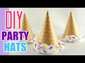 Easy DIY Party Hats - DIY Birt ay Hat Tutorial Free Printable Template