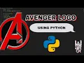 HOW TO DRAW AVENGERS LOGO USING PYTHON MARVEL WITH SOURCE CODE FREE