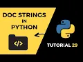 Tutorial DOC Strings in Python
