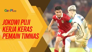 Timnas Kalah 0-2 dari Argentina, Jokowi: Bisa Mengimbangi