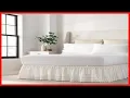 EASY FIT Eyelet Elastic Wrap Around Bed Skirt Easy Dust Ruffle 18-Inch Drop