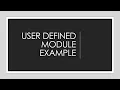 Modules in Python Standard User-defined Third Party Module Python Lectures