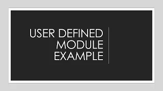 Modules in Python Standard User-defined Third Party Module Python Lectures
