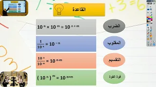 الثامن رياضيات قواعد قوى العد العشرة 