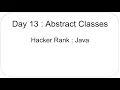 Day 13 Abstract Classes HackerRank Java 30 Days of Code