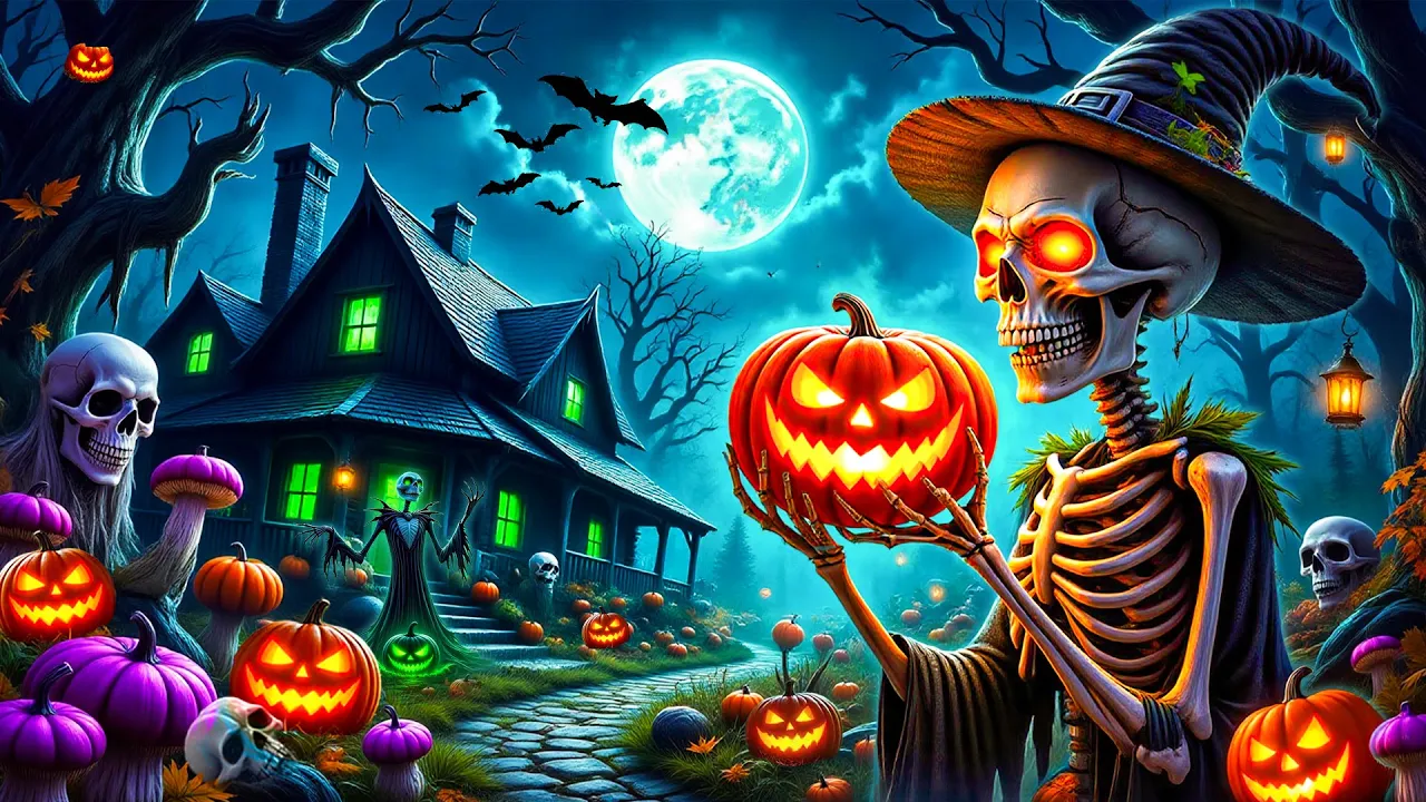 🎃 Best HALLOWEEN Background Music 2025 👻 Spooky Witch Skeleton ~ Haunted Halloween Ambience