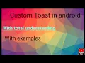 Custom Toast in android How to make custom toast in android android developement course for beginner