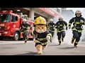 Download Lagu Ginger Kitten Trains as Firefighter🚒 Mama Cat Proud When Bunny Is Saved🧑‍🚒🐇