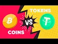 Crypto Coins vs Tokens Animated
