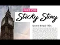 Sticky Story Pure Html CSS Sticky Banner On Top