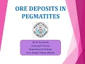 ORE DEPOSITS IN PEGMATITES