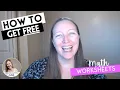 How to Get Free Math Worksheets on TeachersPayTeachers for Any Grade