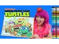 Coloring Teenage Mutant Ninja Turtles GIANT Coloring Page Crayons COLORING WITH KiMMi THE CLOWN