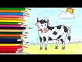 How to draw a Cow Drawing Coloring a Cow for Beginners