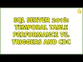 SQL Server 2016 Temporal table performance vs Triggers and CDC