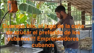 Sugar cane juice Cuban entrepreneurs sell the most popular drink in Caibarien Cuba