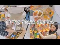LIVING ALONE DIARIES new kitchen wares food panda grocery haul sisters visit snake and ladders