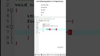 Printing star pattern 2 using C Programming