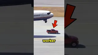 Airport Worker RISKS Life To Save Airplane