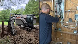 The road back to boat work: Cutting trees, picking up plywood, and 240V in the shop. Ep. 691