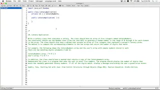 7 10 Part 1 Lottery Application - Java