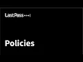 LastPass Security Policies
